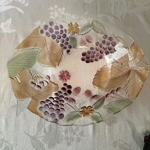 Vintage  Mikasa Savior Vivre Fruit Cornucopia Scalloped Bowl 13"